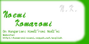 noemi komaromi business card